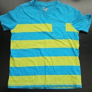 Blue and lime green boys tee